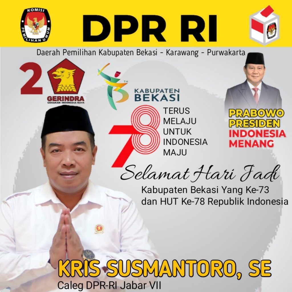 Selamat Hari Jadi Kabupaten Bekasi Ke Dan Hut Republik Indonesia Ke Kris Susmantoro Se